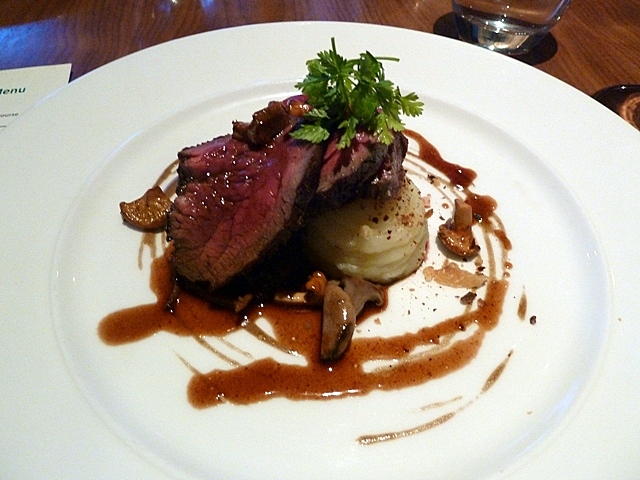 Beef rump with pureed potato, cep, and short beef rib